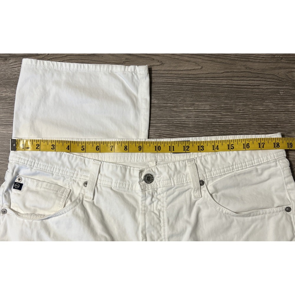 Adriano Goldschmied Protege Straight Leg White Denim Jeans Size 36x34 (37x36) - Picture 6 of 11